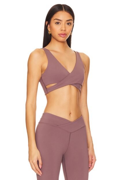 V Neck Wrap Sports Bra - Image 2