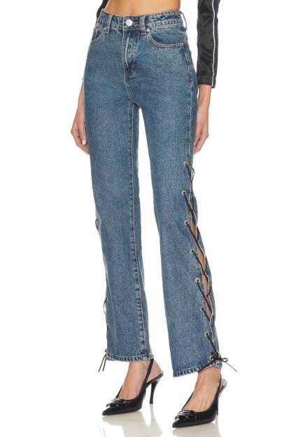 Jayda Lace Up Jean