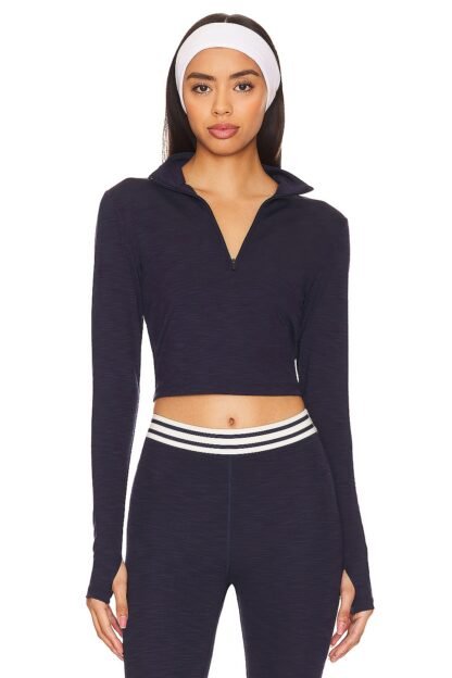 Stevie Active Rib Half Zip Top